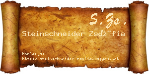 Steinschneider Zsófia névjegykártya
